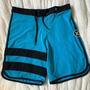 Blue Hurley Phantom board shorts. Size 31